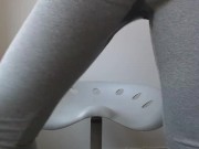 So much pee in the new gray pants 11/16