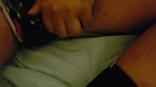 Mom rubbing my dick thru boxers