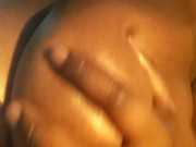 Upclose big tit ebony boob job