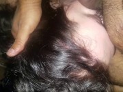 Sexy brunette with big tits sucking dick and taking a load 15/16