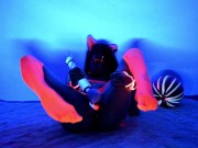 Neon Moon - Blacklight panty stuffing & bad dragon creampie 10/16