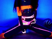 Neon Moon - Blacklight panty stuffing & bad dragon creampie 12/16