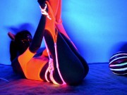 Neon Moon - Blacklight panty stuffing & bad dragon creampie 4/16
