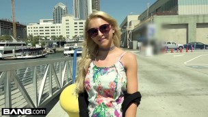 Alix Lynx covers her tits in cum