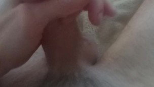 Jerkin my shaved cock