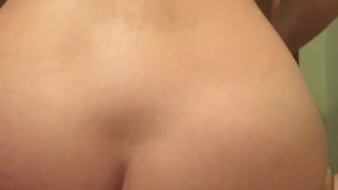 Riding my big black dildo