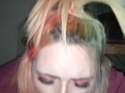 Ley lette sucks until she gets his load 13/16