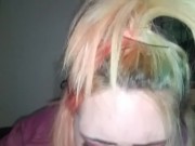 Ley lette sucks until she gets his load 16/16