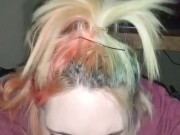 Ley lette sucks until she gets his load 2/16