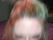 Ley lette sucks until she gets his load 6/16