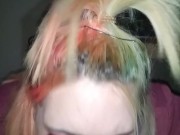 Ley lette sucks until she gets his load 9/16