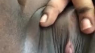 HORNY EBONY TEEN CREAMY PUSSY | SOLO MASTURBATION
