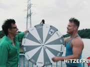 HITZEFREI Tattooed German MILF Lady Kinky Cat milking a big cock 1/16