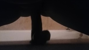 Thick Girl Masturbates With Big Black Dildo