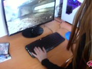 Petite latina fucked while is playing video games - 4k Remastered Version 1/16
