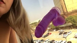 Hilton window tease Brittney Blazed