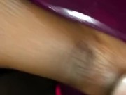 Quick morning cum with pink ebony pussy and dildo 1/16