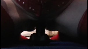 Zicken Pussy rides big black Dildo
