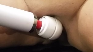 Treating herself to g spot and clit massage after hard day of work