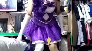 cosplay syndra crossdresser fuck
