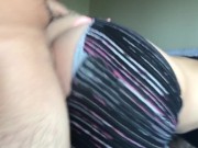 Babe fucked in ripped yoga pants with thong on after workout!! Wow  15/16