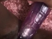 Super wet fat black pussy masturbation and squirt