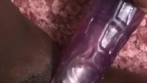 Super wet fat black pussy masturbation and squirt