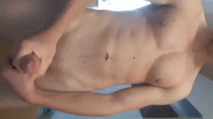  german guy edge his cock and cum handsfree