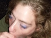 College Teen gets Quick Blowjob on the Quad After Party 12/16