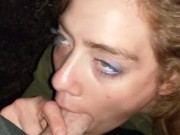 College Teen gets Quick Blowjob on the Quad After Party 6/16