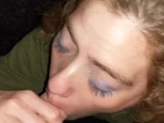 College Teen gets Quick Blowjob on the Quad After Party 7/16