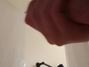 Jerking my Big Cock in the Shower -2GdI