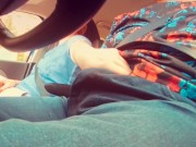 I helped my Driver Relax on a Long RoadTrip | Redhead Car Handjob Cumshot 3/16