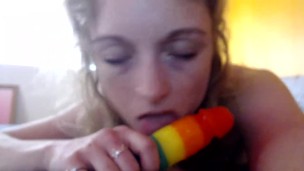 I'll Wear Your Dick Like Lipstick - Dildo Blowjob w Teen Slut Athena Asher