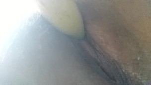 Banana Split Pt1 Self Love with Hairy Pussy