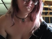 Busty Teen Smoking & Flashing Tits 4/16