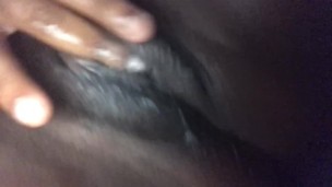 Ebony teen masturbating