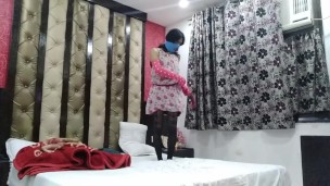 Unshaved femboy had to use sister's stockings n dress for fucking n filming
