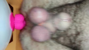 Watch my hot hairy ass take my new pink dildo deep and loving it!