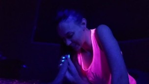 Backlight blowjob