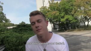  CZECH HUNTER 376 - Handsome Hunk Rides A Cock Raw On A Wooden Bench