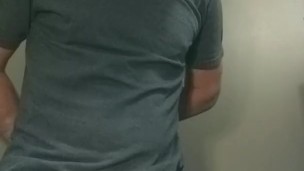Man's pants fall down and his big dick flies out! Embarrassing!