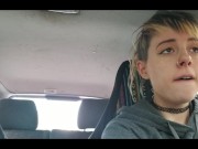 In public with vibrator and having an orgasm while driving 13/16