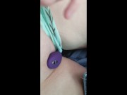 In public with vibrator and having an orgasm while driving 16/16