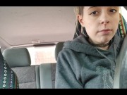 In public with vibrator and having an orgasm while driving 8/16