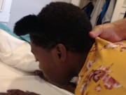 Ebony teen getting cumshot on ass