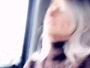Milf Finger Fucks Herself in Car in Public Parking Lot.