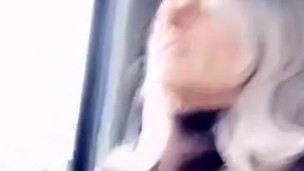 Milf Finger Fucks Herself in Car in Public Parking Lot.