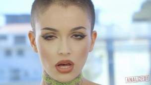 TATTOOED ANAL SLUT LEIGH RAVEN TAKES COCK UP HER ASS AND CUM ON HER FACE
