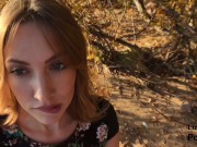 Outdoor Blowjob and Cum in Mouth! - Sweet Teen Doing Blowjob on the Beach. 3/16